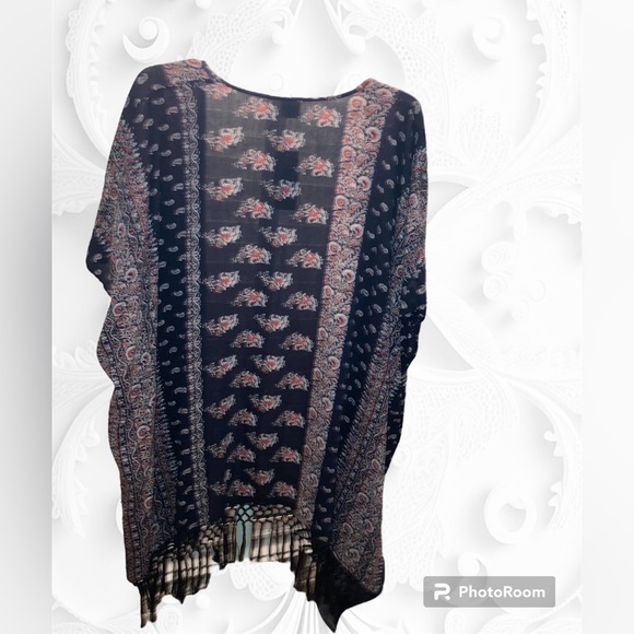 Abercrombie & Fitch Kimono Blue Paisley - M/L NWT - Picture 2 of 3